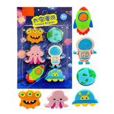 Eraser for Kids – Aliens & Space Theme Erasers Set for Kids, Eraser for Kids Eraser Set for Return Gift, Stationary Set for Kids, Rubber Eraser for Kids, Stationary Set for Kids (6 Pcs)